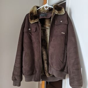 Sean John Men's Faux Fur Winter Coat - XL